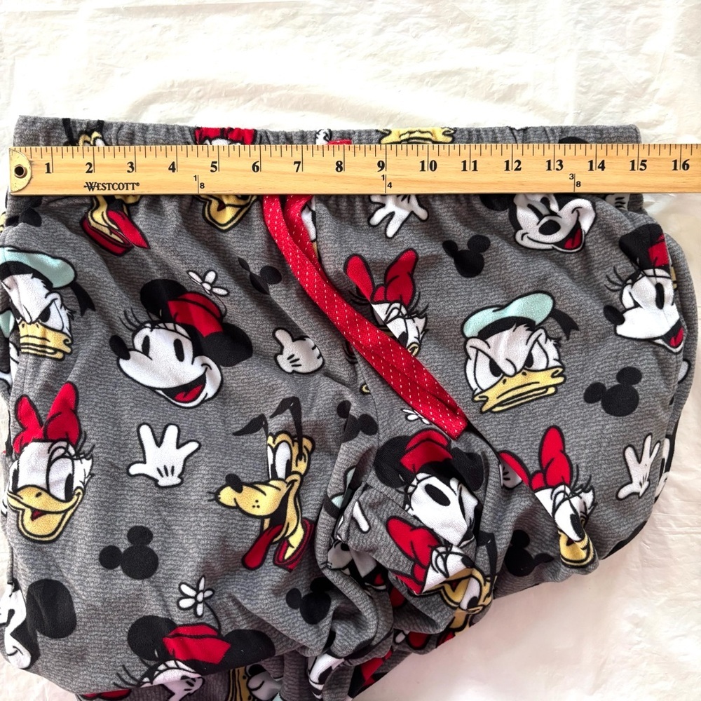 Disney Mickey Minnie Donald Gray pajama Joggers SZ S NWOT - Picture 6 of 8